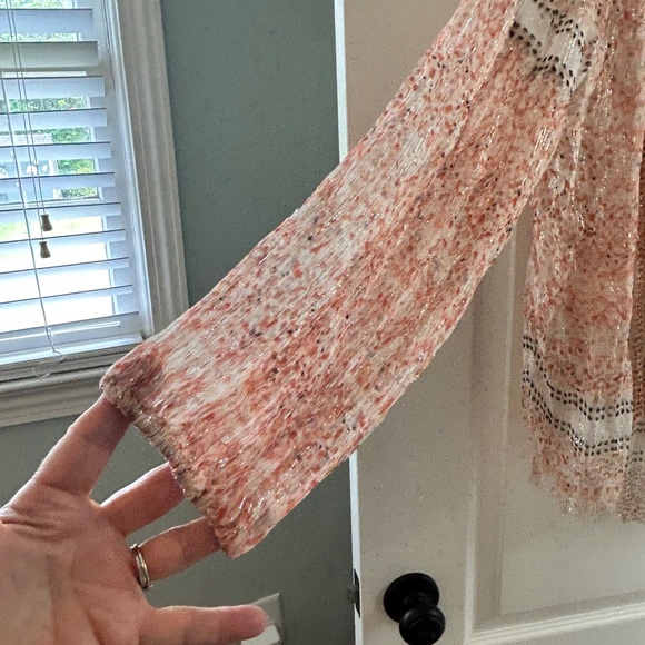 FP ONE (Free People) sheer top - multi color, metallic threads - M - Picture 5 of 9